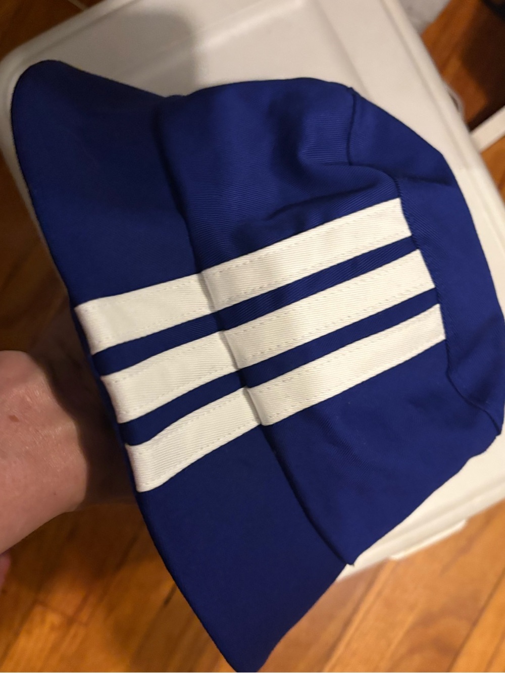 Adidas Mens Bucket Hat -  Blue with White Stripes